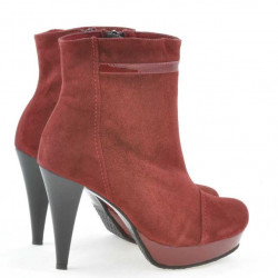 Bottines femme 1130 bordeaux antelope