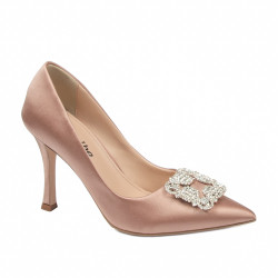 Chaussures élégantes femme 1339 satin nude