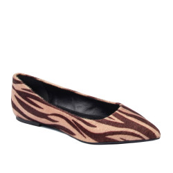 Ballerines femme 1341 zèbre camel