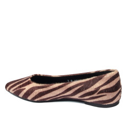 Ballerines femme 1341 zèbre camel