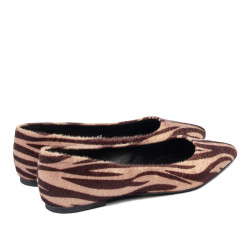 Ballerines femme 1341 zèbre camel