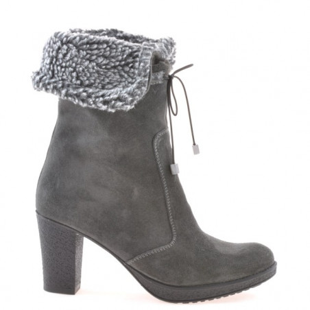 Bottes femme 3266 anthracite velours