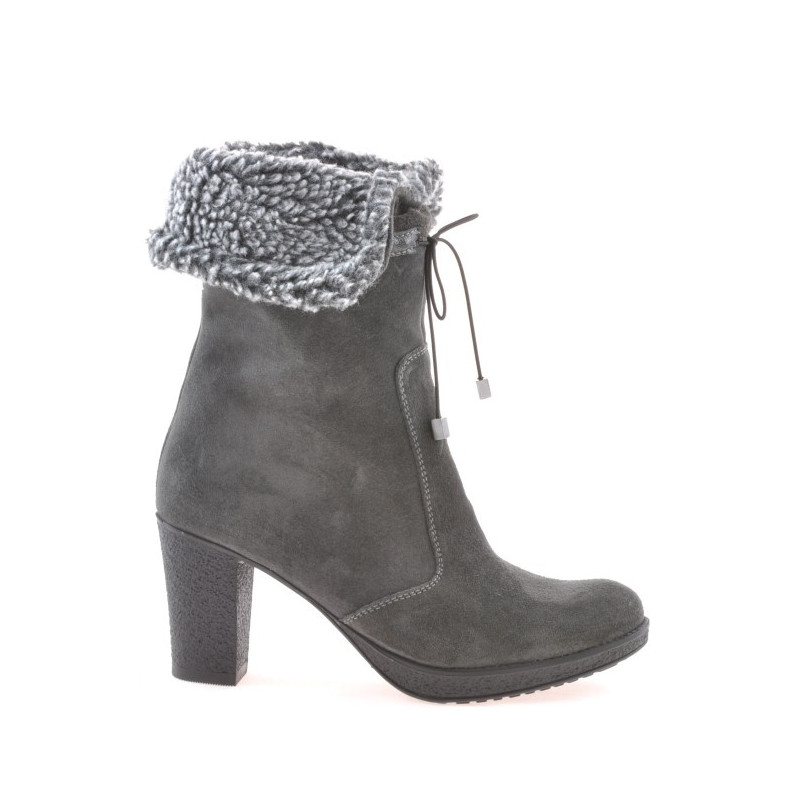 Bottes femme 3266 anthracite velours