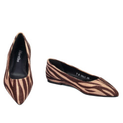 Ballerines femme 1341 zèbre camel