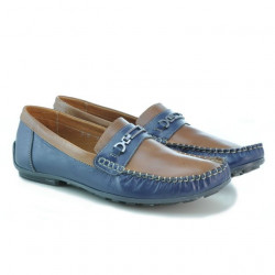 Mocassins homme 737 indigo+marron