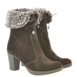 Bottes femme 3266 café velours