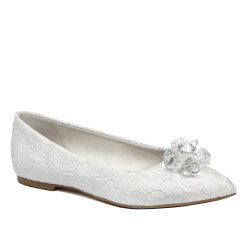 Ballerines femme 1354 satin blanc