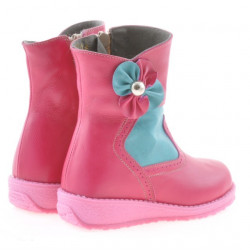 Bottes enfants petits 20c rose combiné
