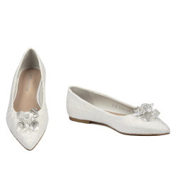 Ballerines femme 1354 satin blanc