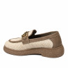 Chaussures casual femme 6092 raphia beige combiné