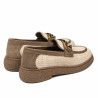 Chaussures casual femme 6092 raphia beige combiné