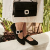 Ballerines femme 1314 noir velours lifestyle