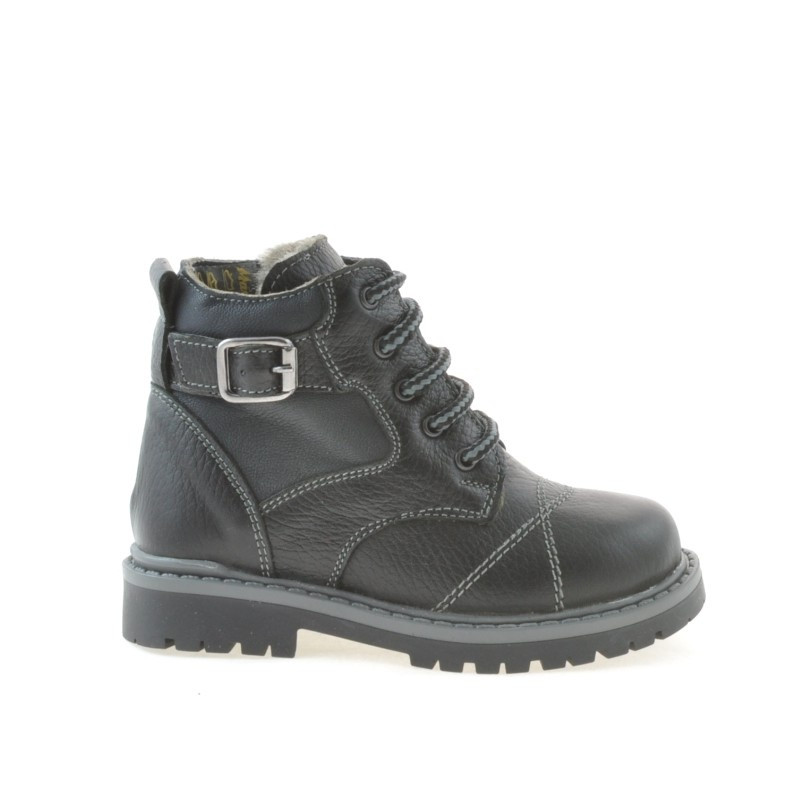 Bottes enfants petits 21c noir+gris