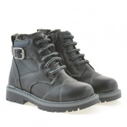 Bottes enfants petits 21c noir+gris