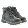 Bottes enfants petits 21c noir+gris