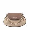 Sac à main femme épaule 027g bufo latte combiné raphia