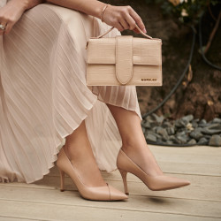Sac à bandoulière femme 028g croco beige lifestyle