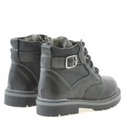 Bottes enfants petits 21c noir+gris
