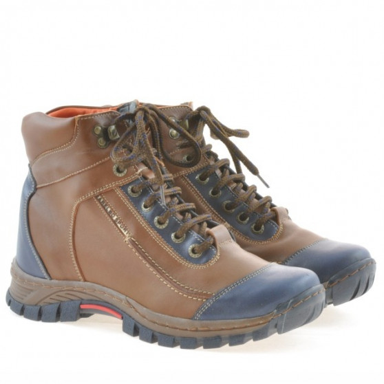 Bottes adolescents 479 marron+indigo