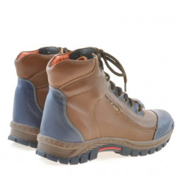 Bottes adolescents 479 marron+indigo