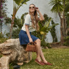 Mocassins femme 6082 camel velours lifestyle