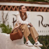 Baskets femme 6088 blanc+beige lifestyle