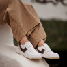 Baskets femme 6088 blanc+beige lifestyle