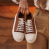 Baskets femme 6083 marron combiné lifestyle