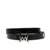 Ceinture femme 41-1m croco verni noir