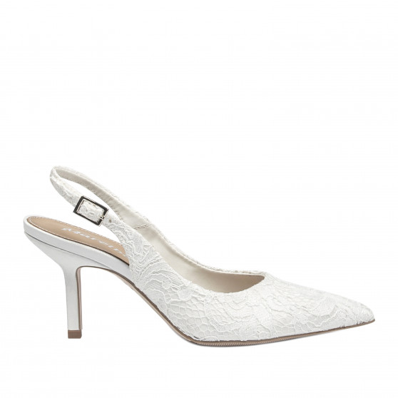 Sandales femme 1353 satin blanc Sandales femme 1353 satin blanc