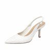 Sandales femme 1353 satin blanc
