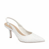 Sandales femme 1353 satin blanc