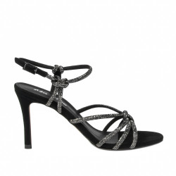 Sandales femme 1342 velours noir
