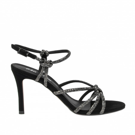 Sandales femme 1342 velours noir