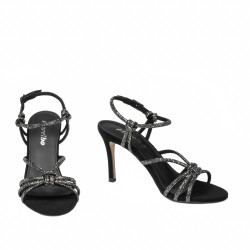 Sandales femme 1342 velours noir