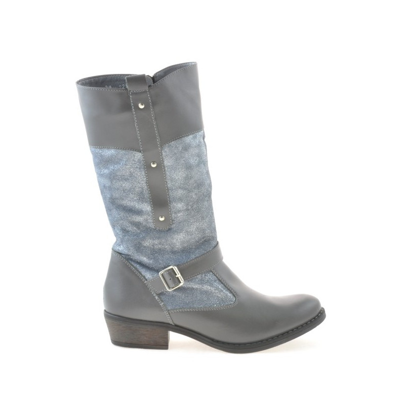 Bottes femme 225 gris combiné