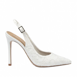 Sandales femme 1352 satin blanc