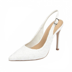 Sandales femme 1352 satin blanc
