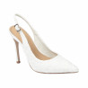 Sandales femme 1352 satin blanc