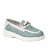 Chaussures casual femme 6092 raphia bleu combiné