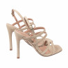 Sandales femme 1345 beige velours