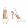 Sandales femme 1352 satin blanc