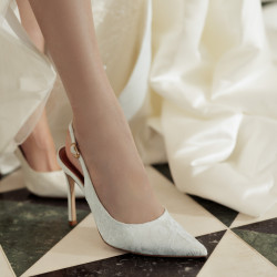 Sandales femme 1352 satin blanc lifestyle