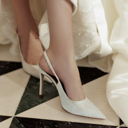 Sandales femme 1352 satin blanc lifestyle