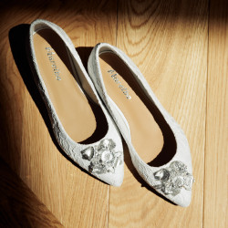 Ballerines femme 1354 satin blanc lifestyle