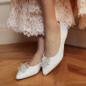 Ballerines femme 1354 satin blanc lifestyle