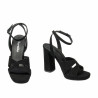 Sandales femme 1347 noir velours