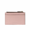 Porte-carte 209g croco rose poudré