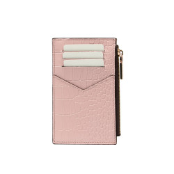Porte-carte 209g croco rose poudré