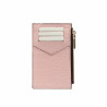 Porte-carte 209g croco rose poudré